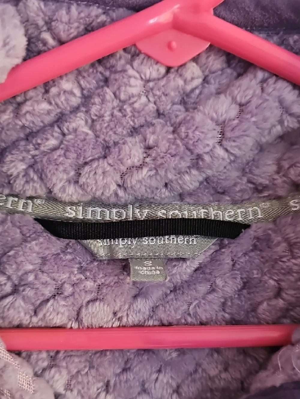Simply Southern Lavender Sherpa Pullover Jacket - Picture 2 of 5